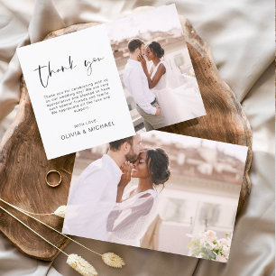 Mariage Merci photo minimaliste simple