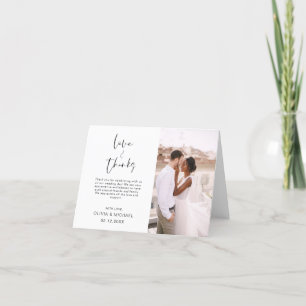 Mariage Merci Photo Simple Elegant