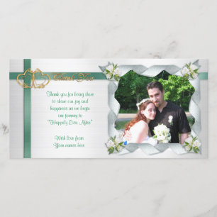 Mariage merci rubans cartes photos