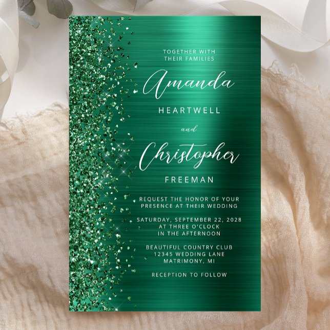 Mariage Métal Brossé Vert Émeraude Budget (Créateur téléchargé)