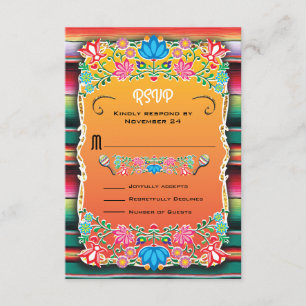 Mariage mexicain Rug et Floral RSVP