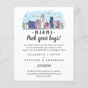 MARIAGE MIAMI Destination manuscrite moderne