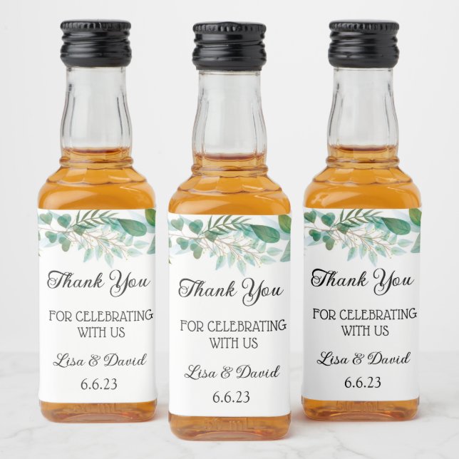 Mariage Mini Liquor Bottle Étiquettes (Bouteilles)