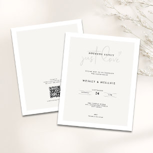 Mariage Minimal Beige QR-code Rien de Fantaisiste