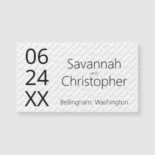 Mariage minimal moderne Enregistrer la carte magné