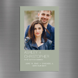 Mariage minimal moderne Enregistrer l'aimant photo