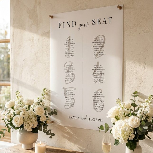 Mariage minimaliste 6 Tableau Sièges (Créateur téléchargé)