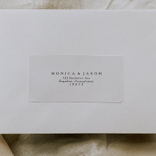 Mariage minimaliste classique Étiquettes de adress