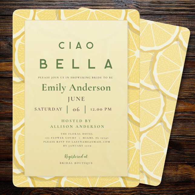 Mariage minimaliste d'Amalfi | Invitation Ciao Bel (Créateur téléchargé)