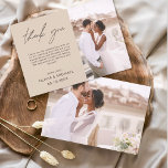 Mariage Minimaliste de Terracotta - Grille de Reme<br><div class="desc">Cartes de remerciements du Mariage Budget qui ont une photo à l'avant et à l'arrière. Les cartes de remerciement contiennent une typographie de script moderne,  lettrée à la main,  qui sont élégantes,  simples et modernes à utiliser après la célébration du mariage.</div>
