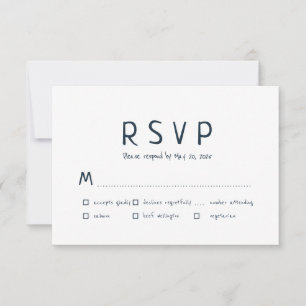 Mariage minimaliste et moderne RSVP