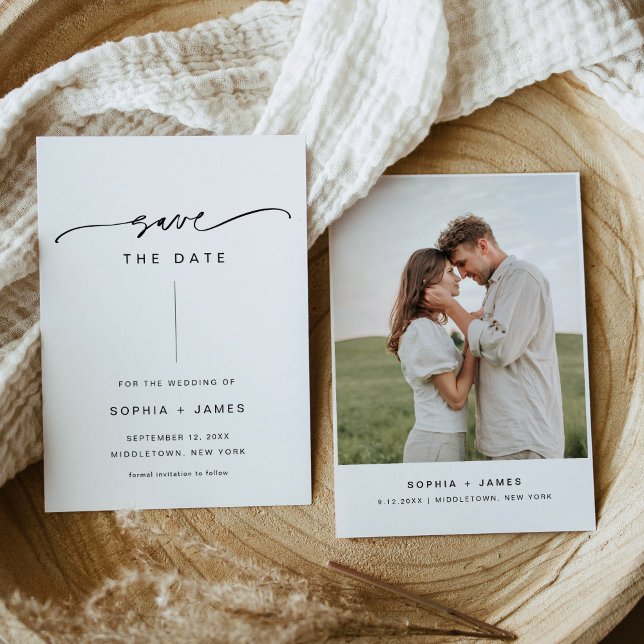Mariage minimaliste EVERLEIGH Enregistrer la carte (Créateur téléchargé)