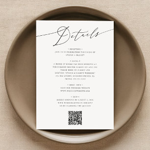 Mariage minimaliste moderne Détails Carte de boîti