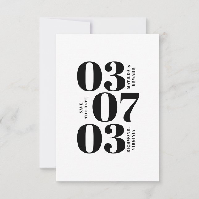 Mariage minimaliste moderne, graphique enregistrer (Devant)