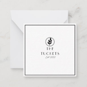 Mariage minimaliste moderne Merci carte postale