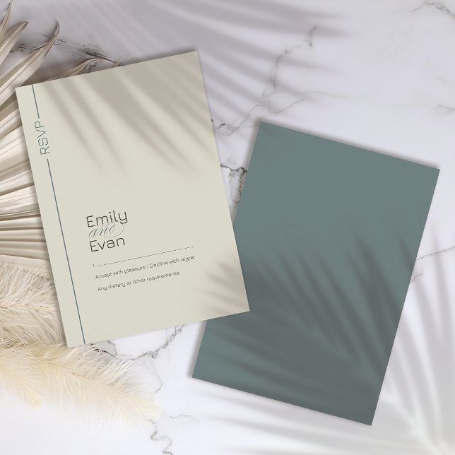 Mariage minimaliste moderne neutre RSVP (Créateur téléchargé)