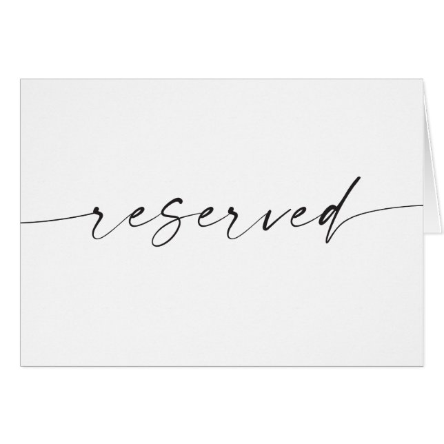 Mariage Minimaliste Moderne | Panneau de réservati (Devant Horizontal)