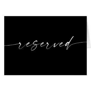 Mariage minimaliste noir Signe réservé au script