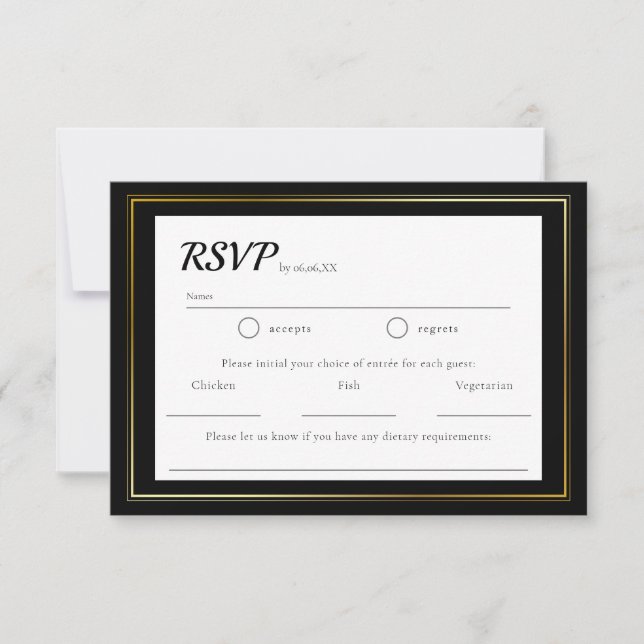 Mariage minimaliste simple RSVP (Devant)