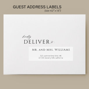 Mariage moderne 24 invités étiquettes de adresse p