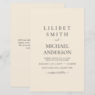 Mariage moderne beige monochrome