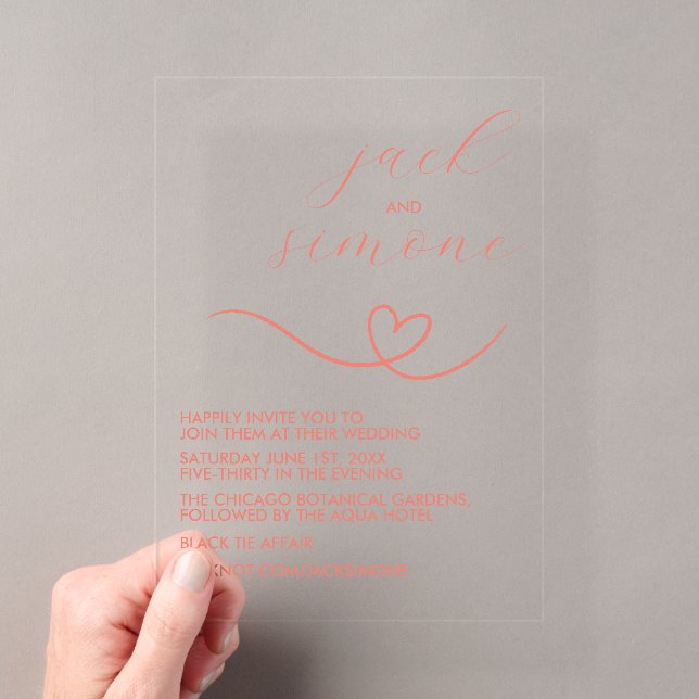 Mariage Moderne | Cartes de mariage tendance | Cor (In situ (ordinateur de poche))