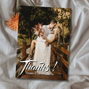 Mariage moderne classique Merci Photo Champagne Go