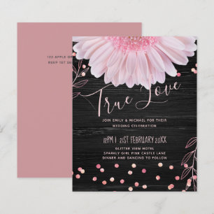 Mariage moderne de marguerite rose noire