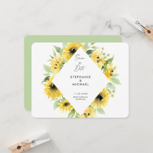 Mariage moderne de Sunflowers Spray Enregistrer la