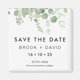 Mariage moderne d'Eucalyptus Sauvez le Magnet de d