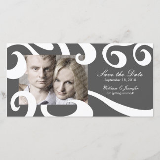 Mariage moderne Enregistrer la date Carte photo - 