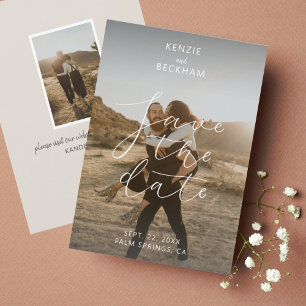 Mariage moderne Enregistrer la date Photos Calligr