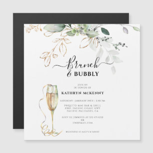 Mariage moderne eucalyptus or calligraphie Baby Sh