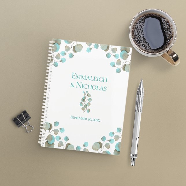 Mariage Moderne Eucalyptus | Sarcelle Rustique (Créateur téléchargé)