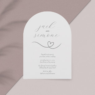 Mariage moderne Invitations d'arc Noir sur Bla
