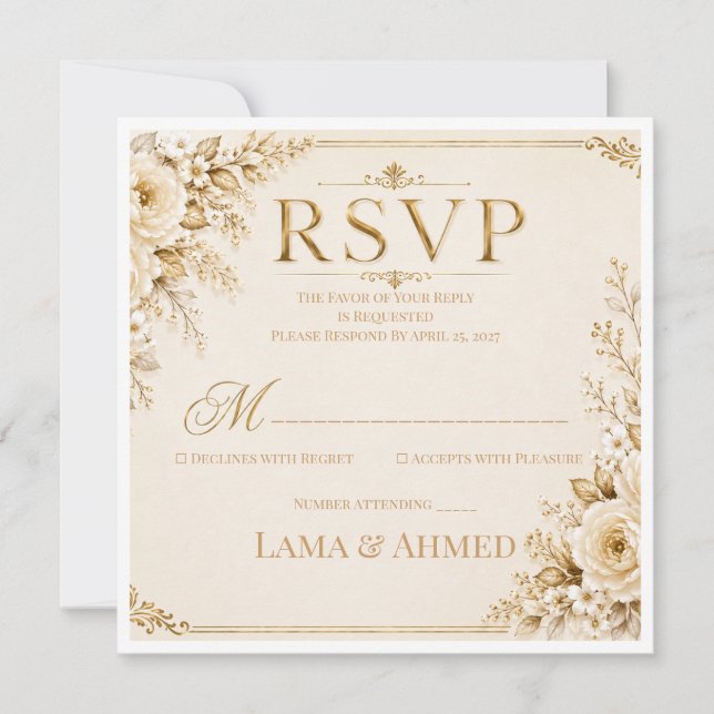 Mariage Moderne Minimaliste (Devant)