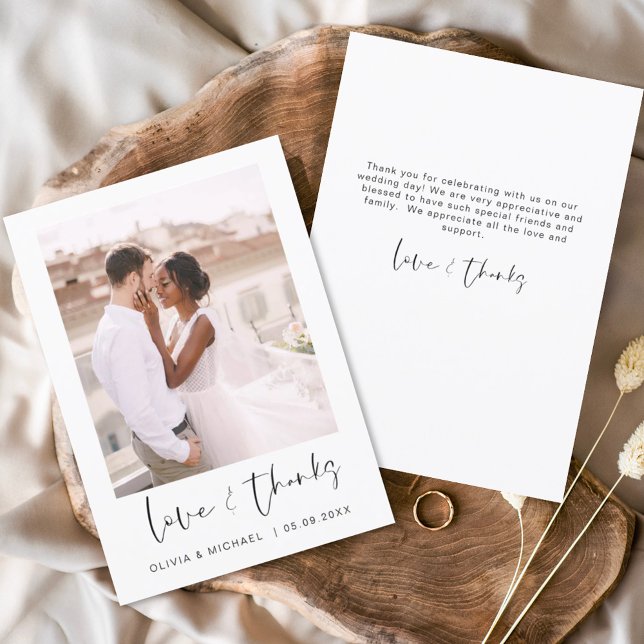 Mariage Moderne Minimaliste Merci Cartes (Créateur téléchargé)