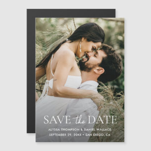 Mariage Moderne Minimaliste Une Photo magnétique