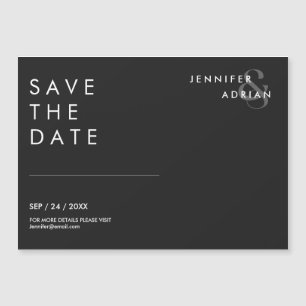 Mariage moderne noir minimal Eerie Enregistrer la 