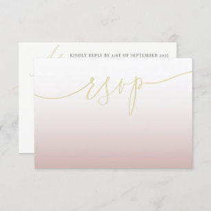 Mariage moderne or et rose Rsvp