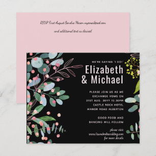 Mariage moderne rose verdure