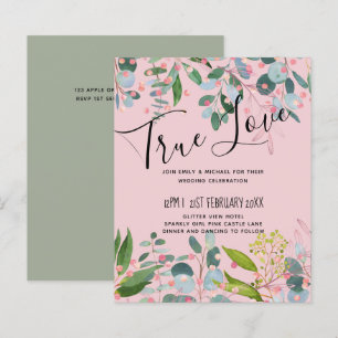 Mariage moderne rose verdure