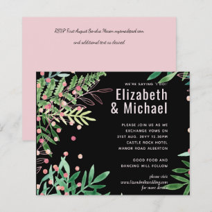 Mariage moderne rose verdure