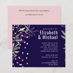 Mariage moderne rose verdure