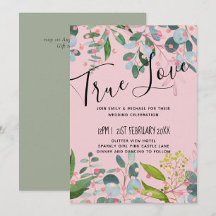 Mariage moderne rose verdure