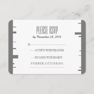 Mariage moderne RSVP avec écorce de bouleau