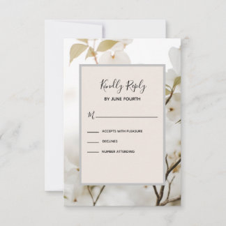 Mariage moderne RSVP Soft Floral Contemporain