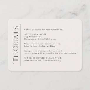 Mariage moderne simple Détails Carte de boîtier