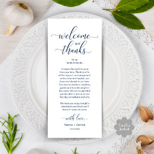 Mariage moderne Table Place Cadre Carte de remerci