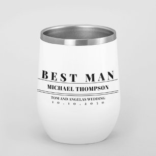 Mariage Moderne Typographie Best Man Custom
